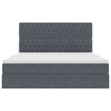 Letto con contenitore e materasso Grigio scuro 180 x 200 cm