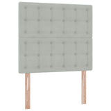 Letto con contenitore e materasso Grigio chiaro 90 x 200 cm