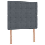 Letto con contenitore e materasso Grigio scuro 90 x 200 cm