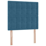 Letto con contenitore e materasso Blu Scuro 90 x 200 cm Velluto