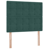 Letto con contenitore e LED Verde Scuro 120 x 200 cm Velluto
