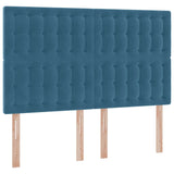 Letto con contenitore e LED Blu Scuro 140 x 200 cm Velluto