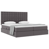 Letto con contenitore e materasso Grigio 180 x 200 cm