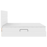 Letto con contenitore e materasso Bianco Puro 200 x 200 cm
