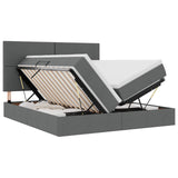 Letto con Contenitore Grigio scuro 180 x 200 cm Pelle Sintetica