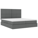 Letto con Contenitore Grigio scuro 180 x 200 cm Pelle Sintetica