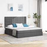 Letto con Contenitore Grigio scuro 180 x 200 cm Pelle Sintetica