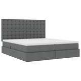 Letto con Contenitore Grigio scuro 180 x 200 cm Pelle Sintetica