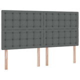 Letto con Contenitore Grigio scuro 180 x 200 cm Pelle Sintetica