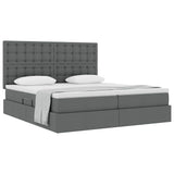 Letto con Contenitore Grigio scuro 180 x 200 cm Pelle Sintetica