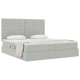 Letto con Contenitore Grigio chiaro 180 x 200 cm Velluto