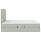 Letto con Contenitore Grigio chiaro 180 x 200 cm Velluto