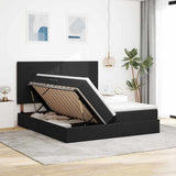 Letto con Contenitore con testiera Nero 180 x 200 cm Velluto