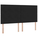 Letto con Contenitore con testiera Nero 180 x 200 cm Velluto