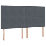 Letto con Contenitore Grigio scuro 200 x 200 cm Velluto