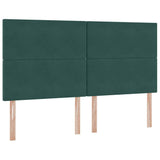 Letto con Contenitore Verde Scuro 200 x 200 cm Velluto