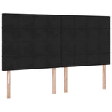 Letto con Contenitore con materasso Nero 180 x 200 cm Velluto