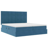 Letto con Contenitore Blu Scuro 180 x 200 cm Velluto