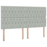 Letto con Contenitore Grigio chiaro 180 x 200 cm Velluto