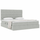 Letto con Contenitore Grigio chiaro 180 x 200 cm Velluto