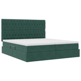 Letto con Contenitore Verde Scuro 180 x 200 cm Velluto