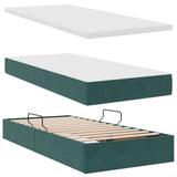 Letto con Contenitore Verde Scuro 180 x 200 cm Velluto
