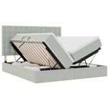 Letto con Contenitore Grigio chiaro 180 x 200 cm Velluto