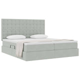 Letto con Contenitore Grigio chiaro 180 x 200 cm Velluto