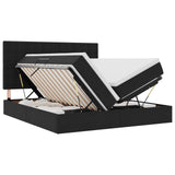 Letto con Contenitore con materasso Nero 180 x 200 cm Velluto