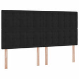 Letto con Contenitore con materasso Nero 180 x 200 cm Velluto
