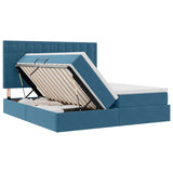 Letto con Contenitore Blu Scuro 180 x 200 cm Velluto