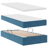 Letto con Contenitore Blu Scuro 180 x 200 cm Velluto