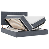 Letto con Contenitore Grigio scuro 200 x 200 cm Velluto