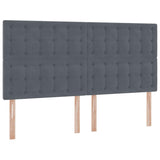 Letto con Contenitore Grigio scuro 200 x 200 cm Velluto