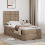 Letto con contenitore e LED con testiera Cappuccino 90 x 190 cm