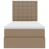Letto con contenitore e LED con testiera Cappuccino 90 x 190 cm