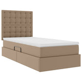 Letto con contenitore e LED con testiera Cappuccino 90 x 200 cm