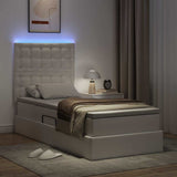 Letto con contenitore e LED con led Bianco Puro 100 x 200 cm