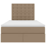 Letto con contenitore e LED Cappuccino 120 x 200 cm