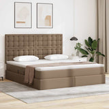 Letto con contenitore e LED Cappuccino 180 x 200 cm