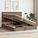 Letto con contenitore e LED Cappuccino 180 x 200 cm