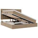 Letto con contenitore e LED Cappuccino 180 x 200 cm