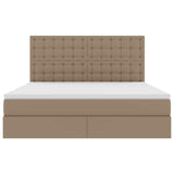 Letto con contenitore e LED Cappuccino 180 x 200 cm