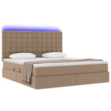 Letto con contenitore e LED Cappuccino 180 x 200 cm
