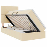 Letto con contenitore e LED Crema 90 x 190 cm Poliestere