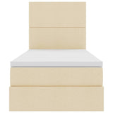Letto con contenitore e LED Crema 90 x 190 cm Poliestere