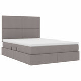 Letto con luci a strisce a LED Talpa 140 x 190 cm Tessuto