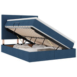 Letto con contenitore e LED con led Blu 140 x 190 cm Poliestere