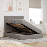 Letto con luci a strisce a LED Talpa 140 x 200 cm Tessuto