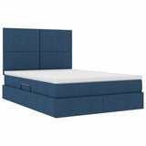 Letto con contenitore e LED con led Blu 140 x 200 cm Poliestere
